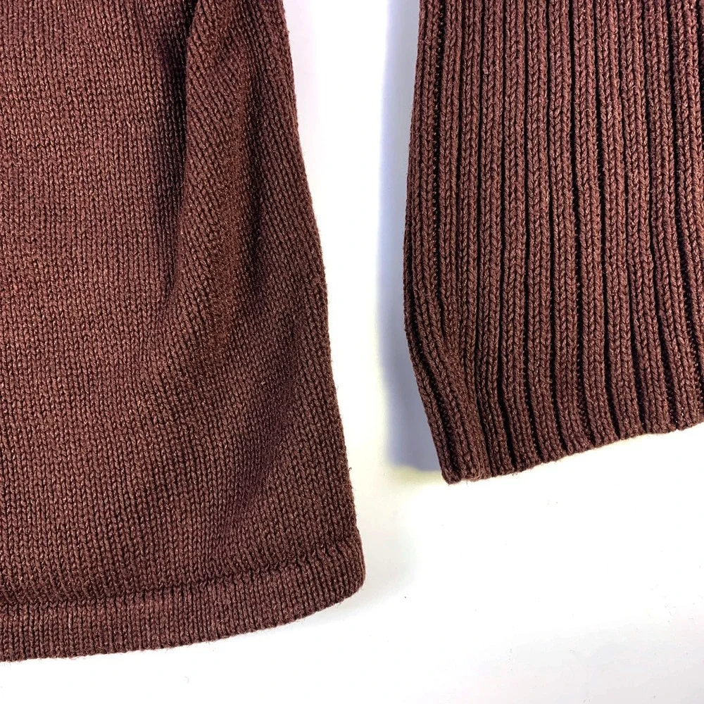 VTG Crystal Kobe Cardigan Sweater Womens Sz XXXL Brown Embroidered Leaves Beaded - Picture 13 of 14